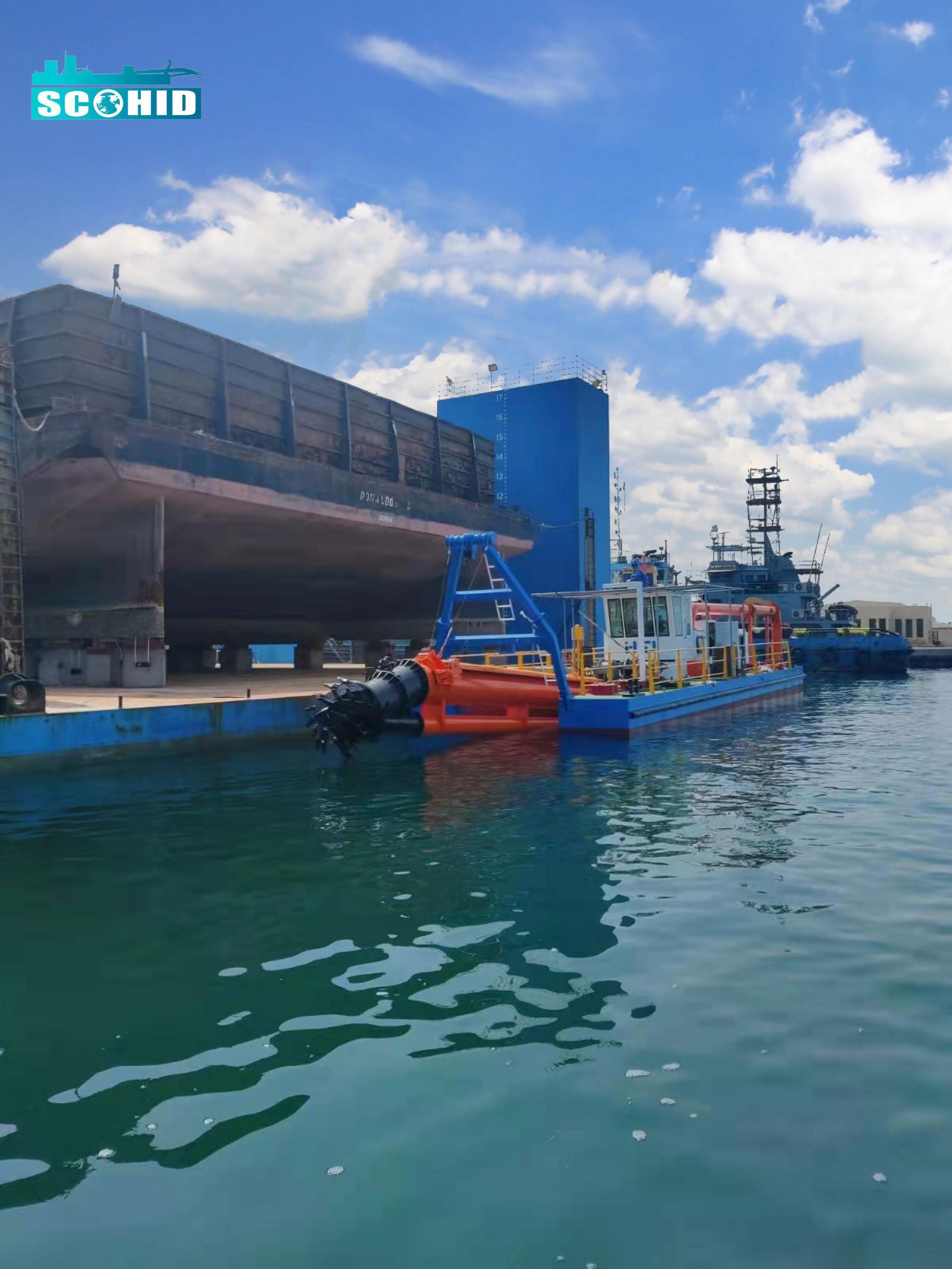 Draga de sucção com cortador de 1400m3/h para projeto de dragagem de rio reservatório de lago