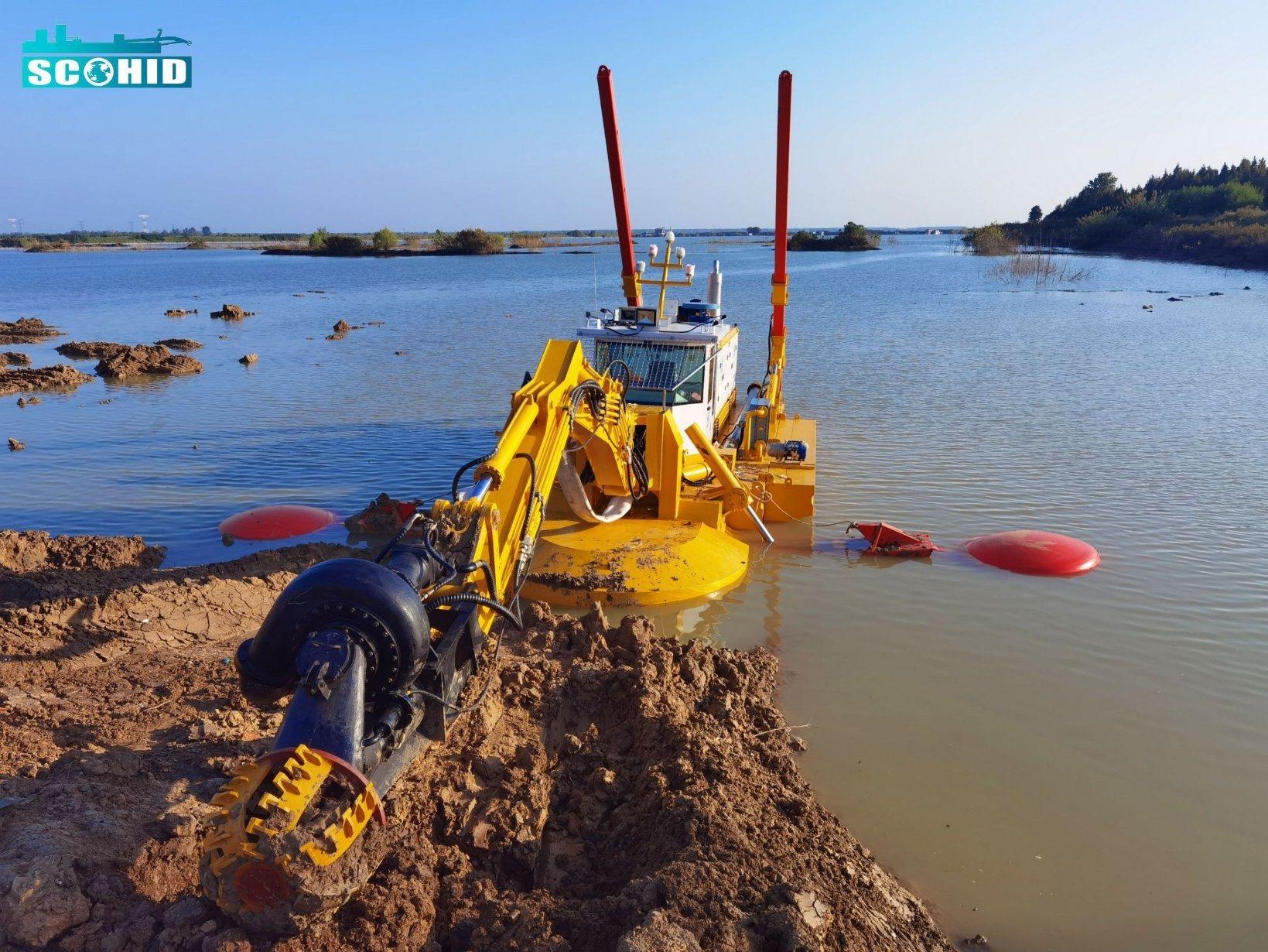 Solução inteligente para dragagem em águas rasas com profundidade de dragagem de 6,5 m e capacidade de fluxo de 600 m3/H 