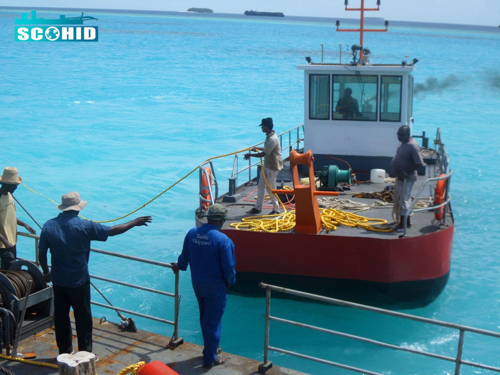 Barco de trabalho de alta qualidade para auxiliar dragas