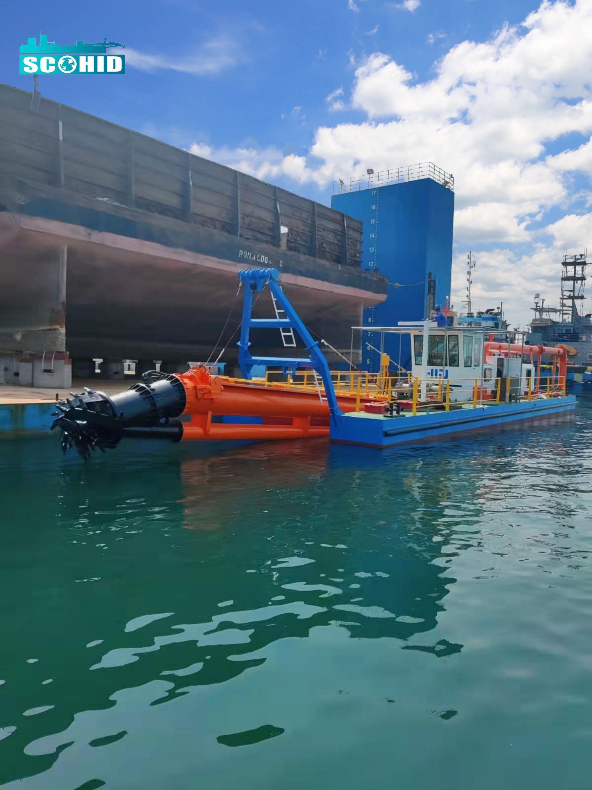 Draga de sucção com cortador de 1400m3/h para projeto de dragagem de rio reservatório de lago