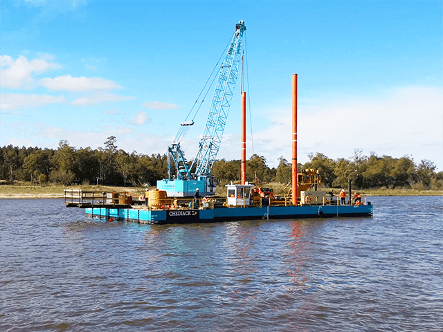 Barcaça de plataforma de aço/ barcaça de transporte de fundo plano Barcaça de carga de transporte marítimo