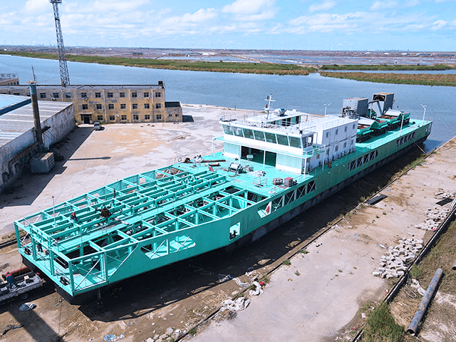 Navios de mineração de estanho foram exportados com sucesso para a Indonésia para mineração de estanho