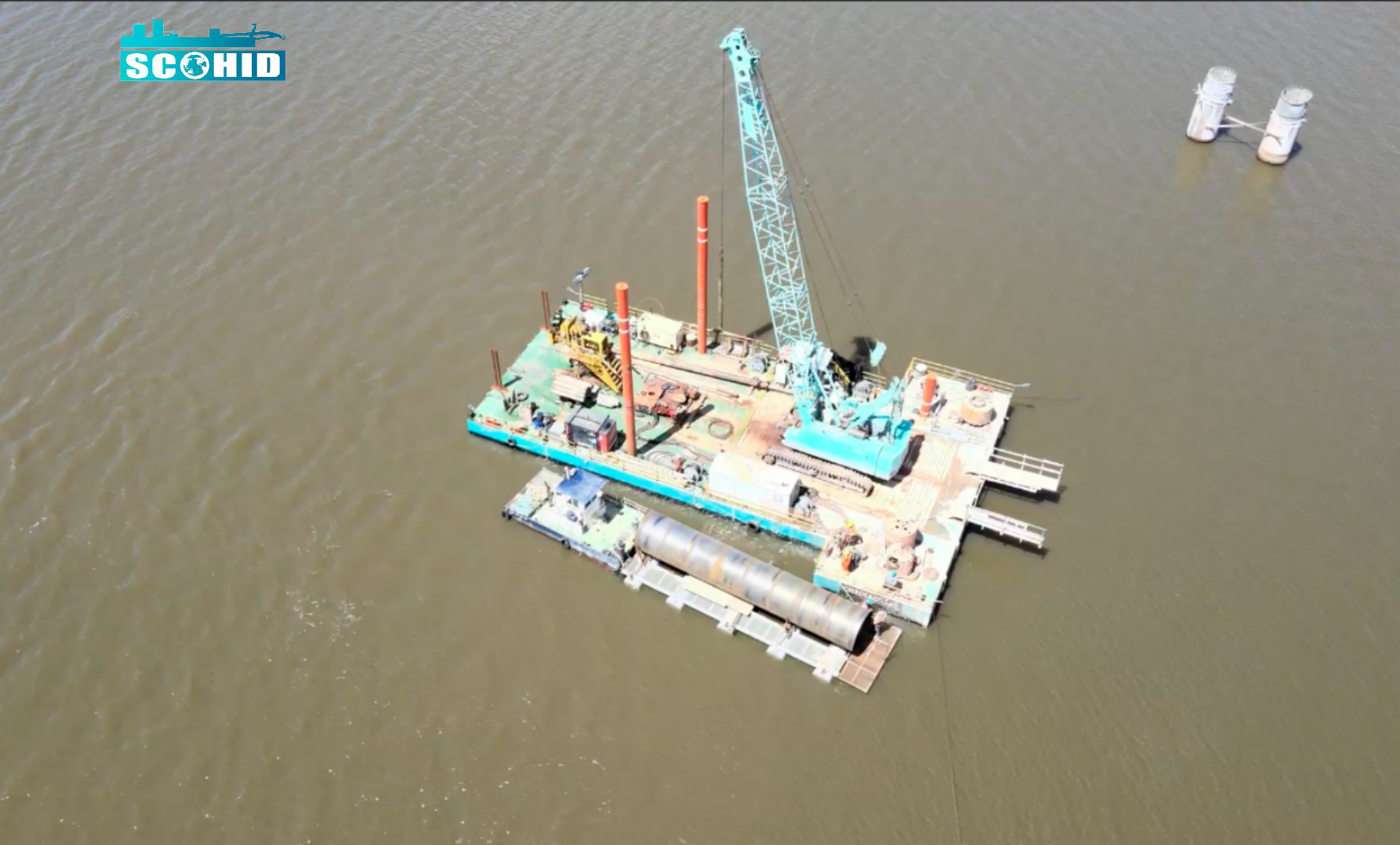 Novas marcas SCO HID Marine Crane Floating Barge Hot Sale no Uruguai