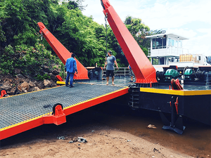 Barcaças automotoras de transporte logístico de equipamentos pesados ​​200t para rio/lago 